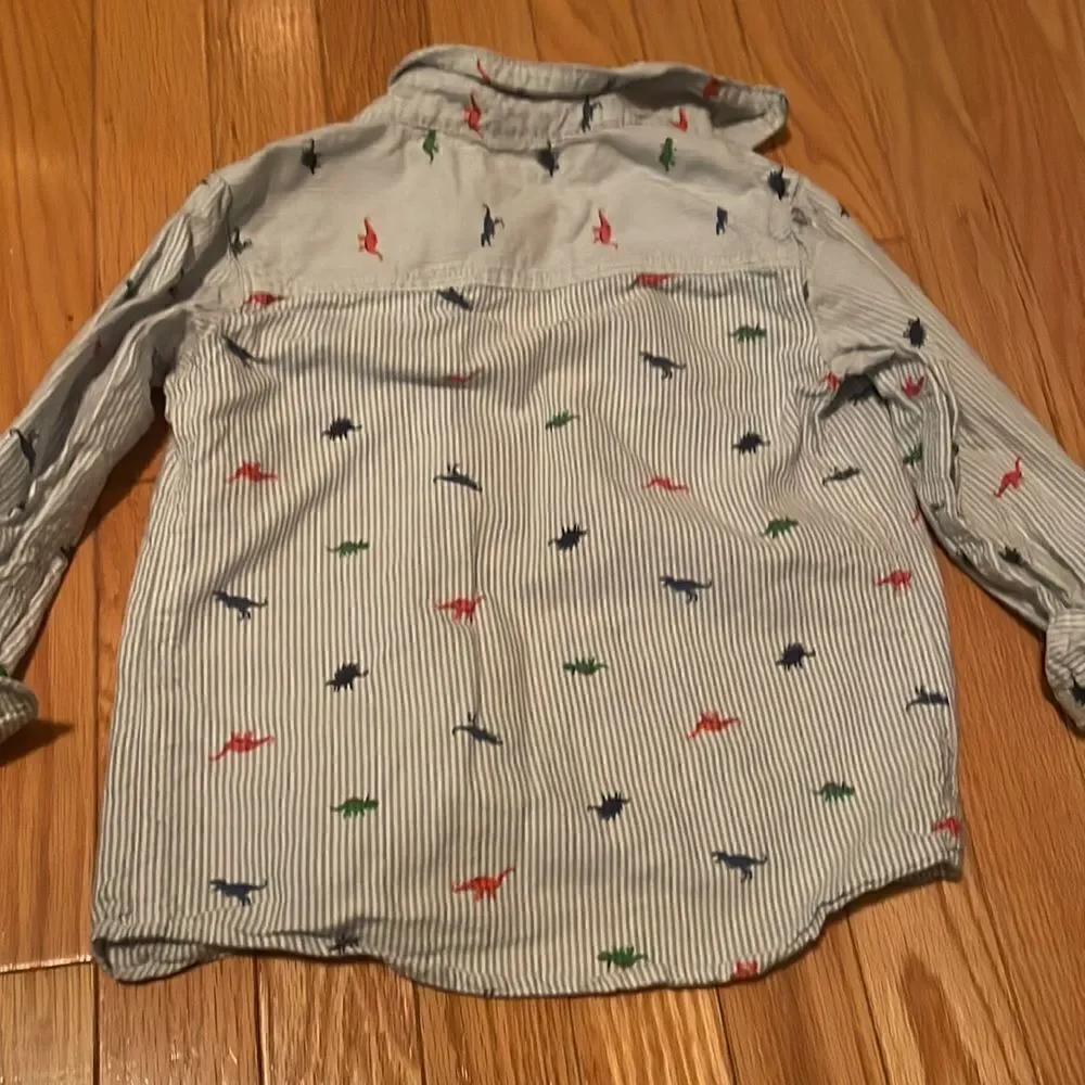 Carters button up Dino shirt